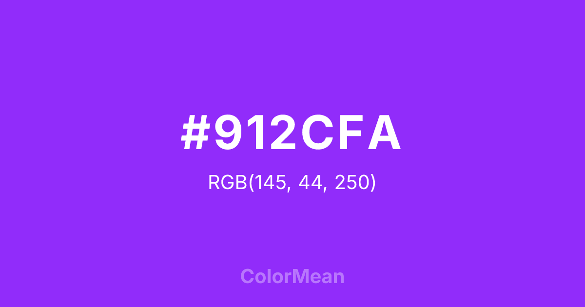 #912CFA color swatch