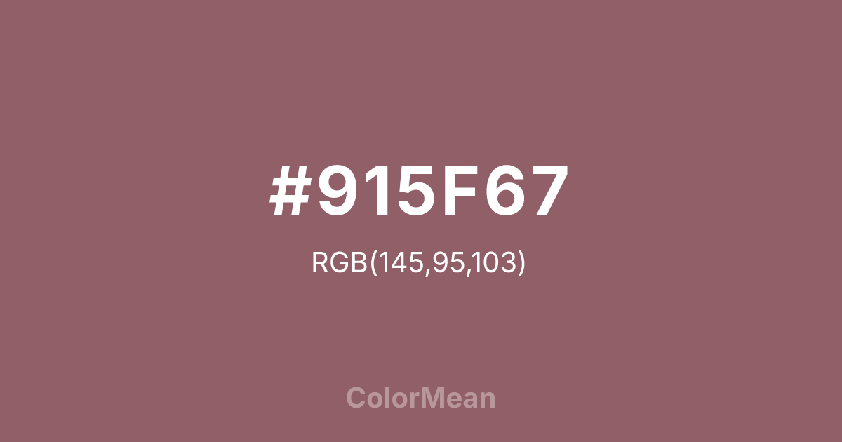 #915F67 color swatch