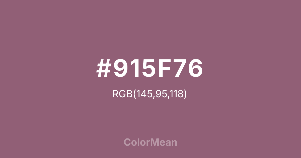 #915F76 color swatch