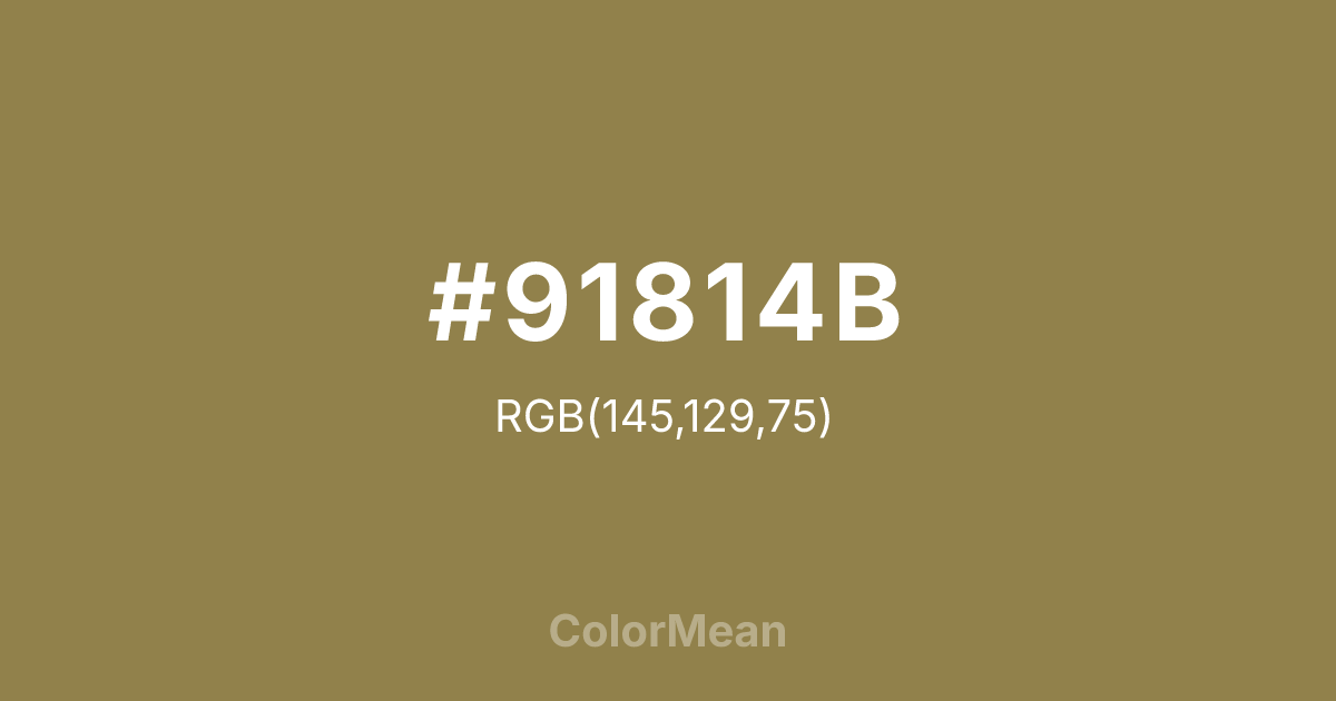 #91814B color swatch
