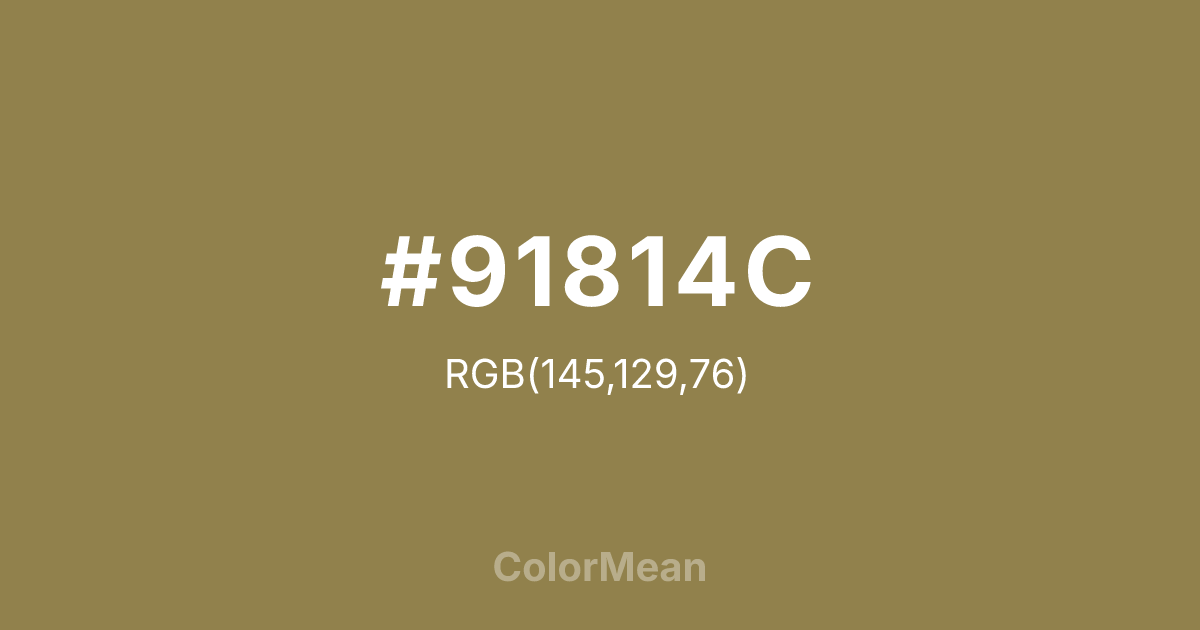 #91814C color swatch