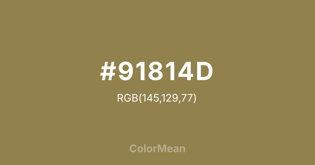 #91814D color swatch