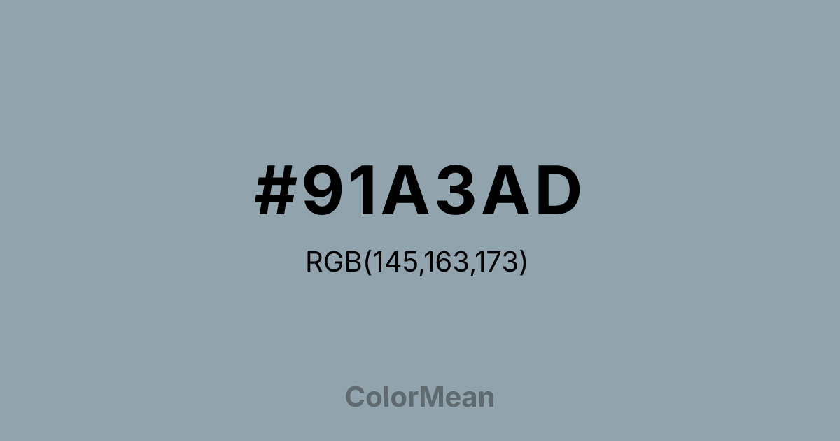 #91A3AD color swatch