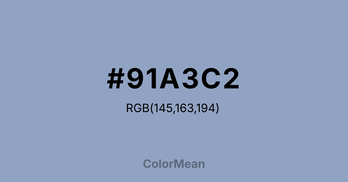 #91A3C2 color swatch