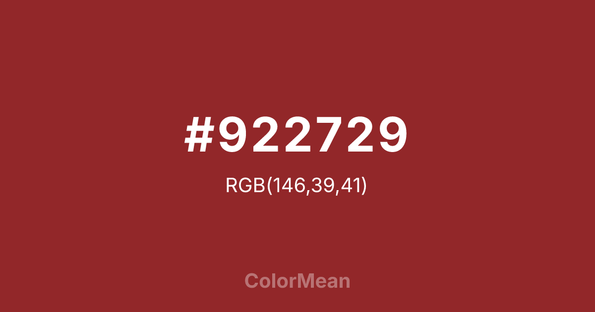 #922729 color swatch