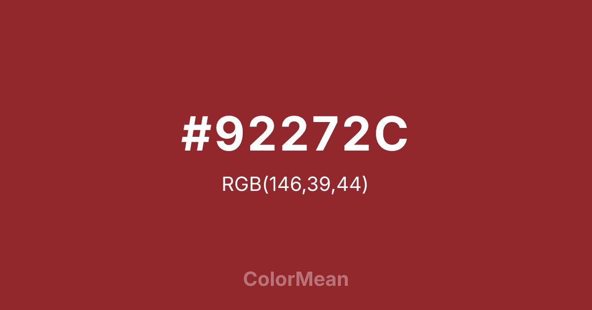 #92272C color swatch