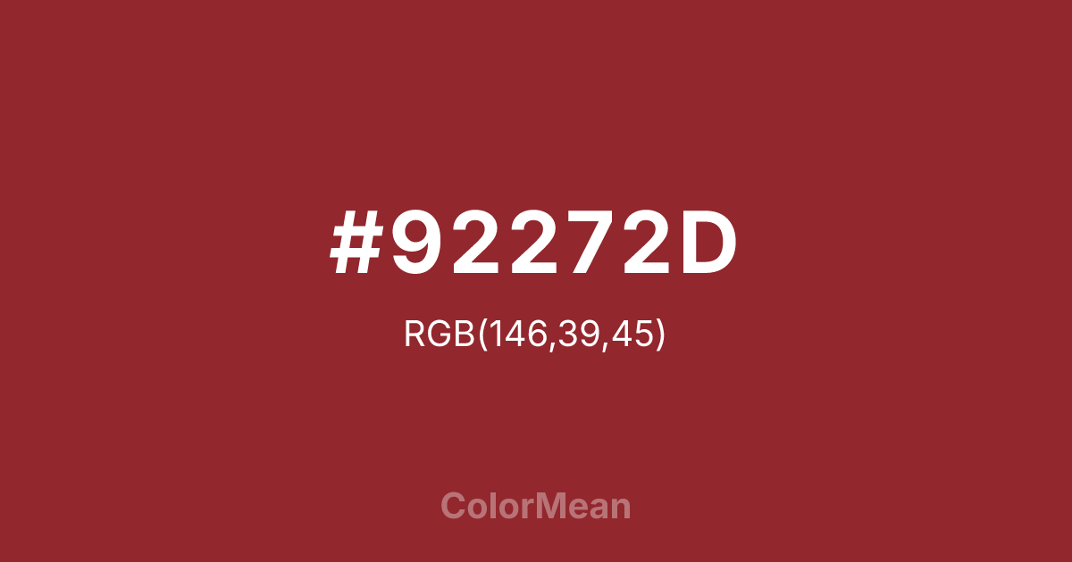 #92272D color swatch