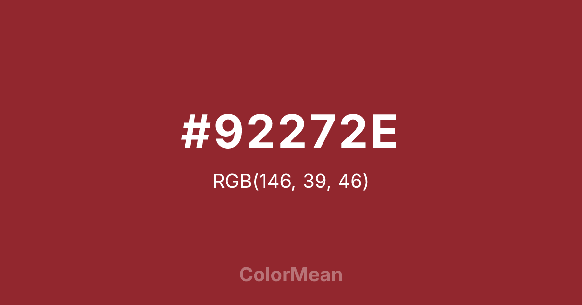 #92272E color swatch
