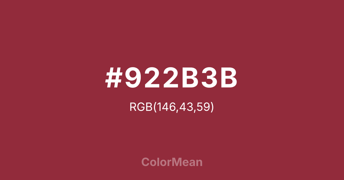 #922B3B color swatch