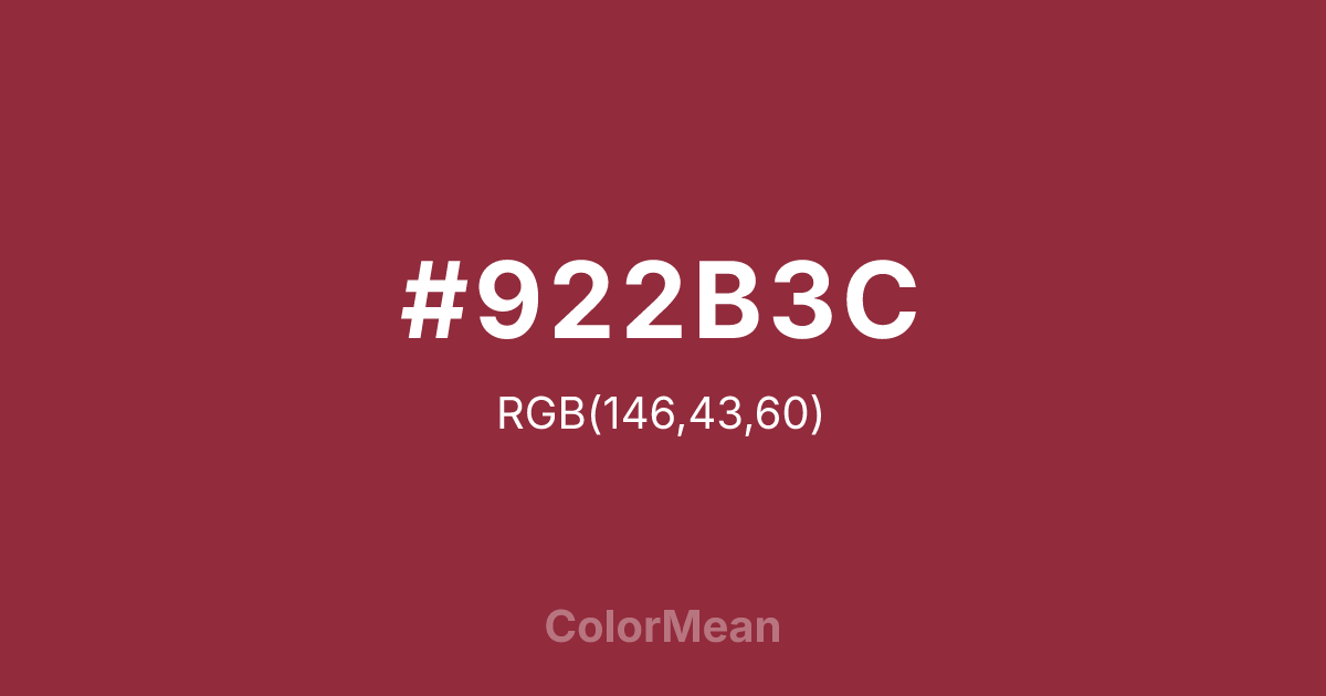 #922B3C color swatch