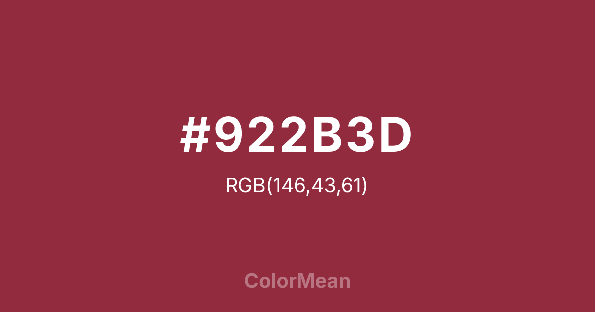 #922B3D color swatch