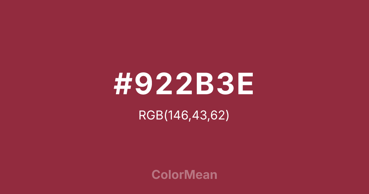 #922B3E color swatch