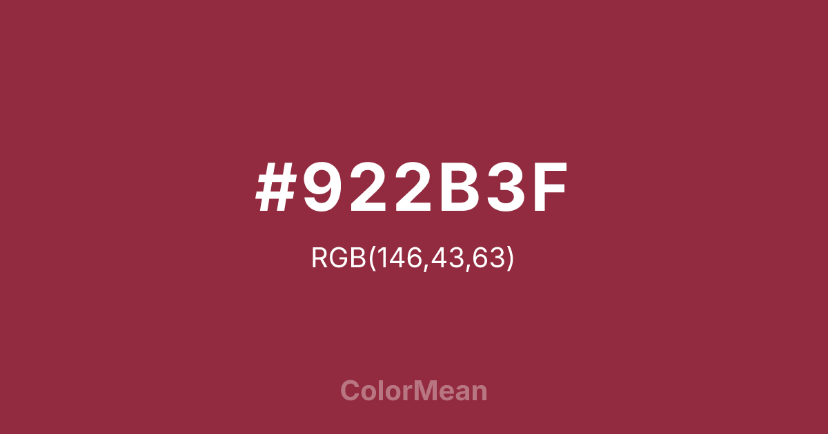 #922B3F color swatch