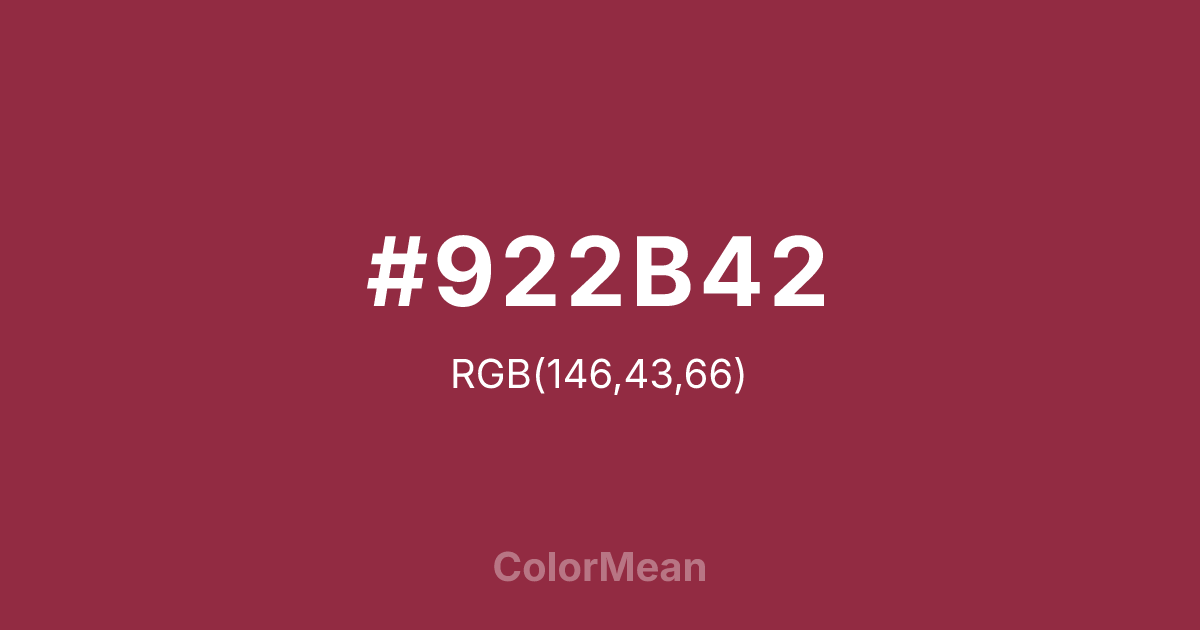 #922B42 color swatch
