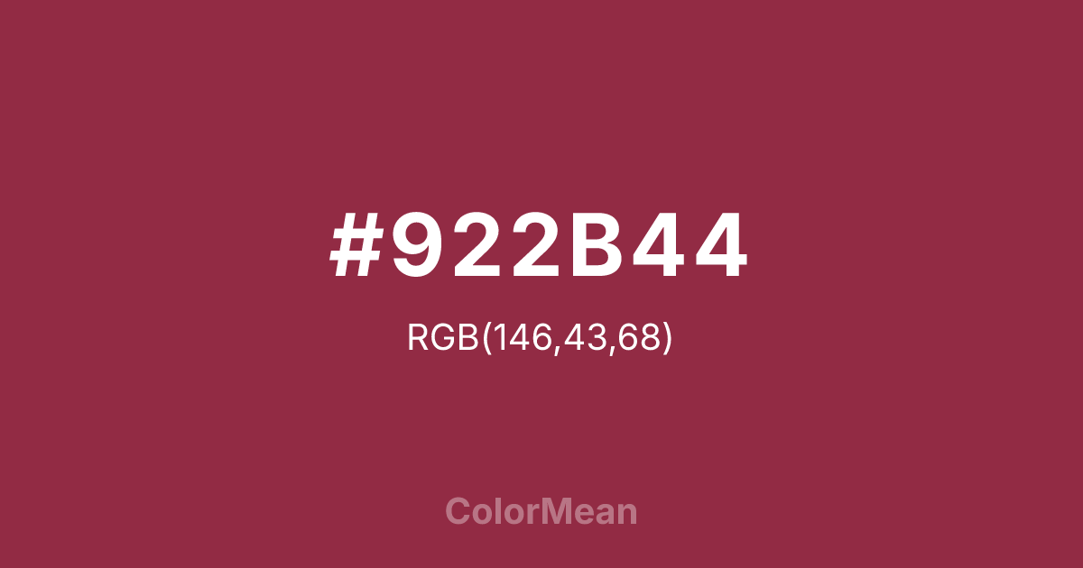 #922B44 color swatch