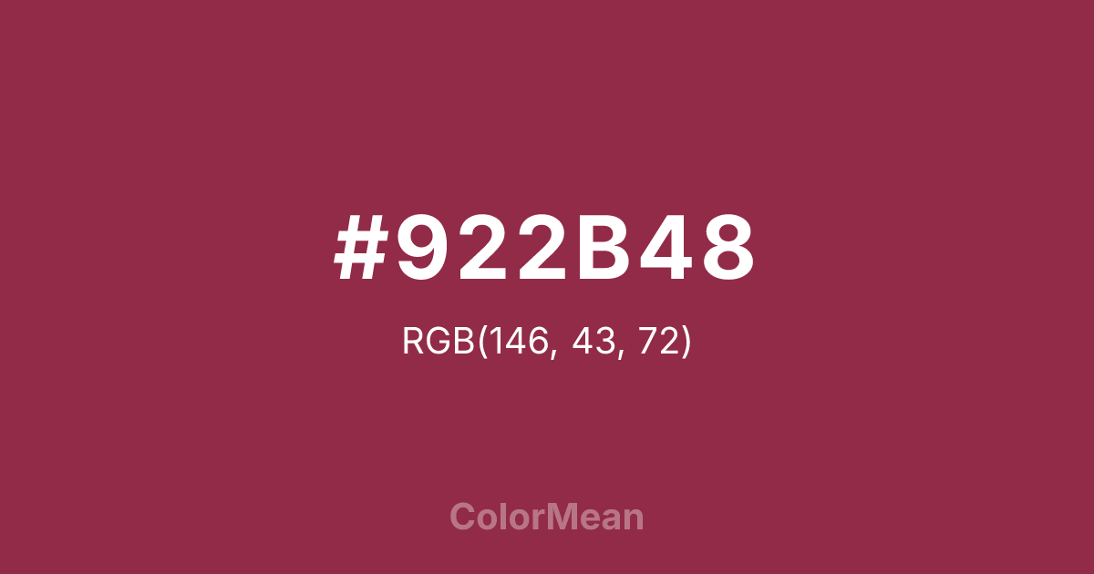 #922B48 color swatch
