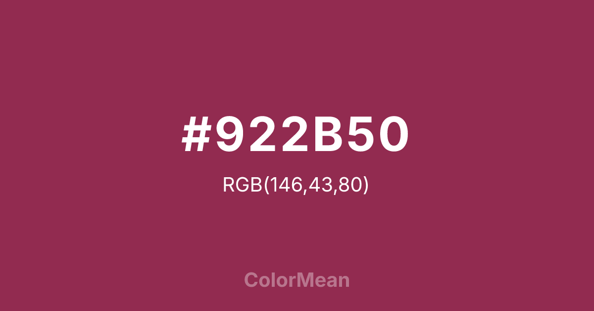 #922B50 color swatch