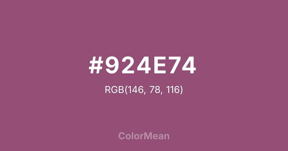 #924E74 color swatch