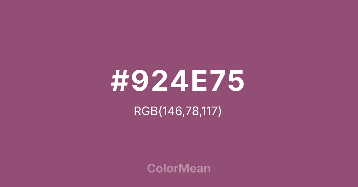 #924E75 color swatch