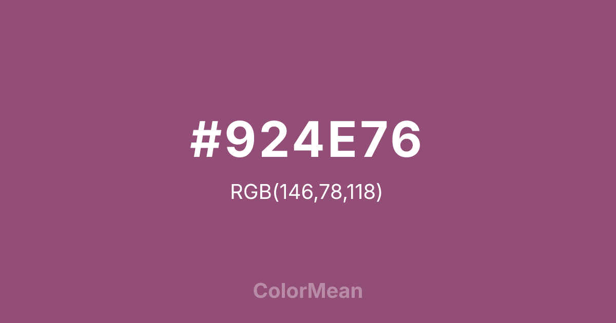 #924E76 color swatch
