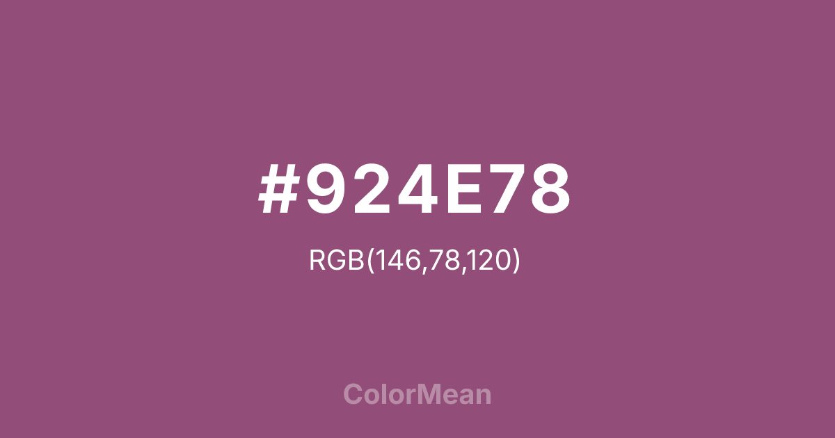 #924E78 color swatch