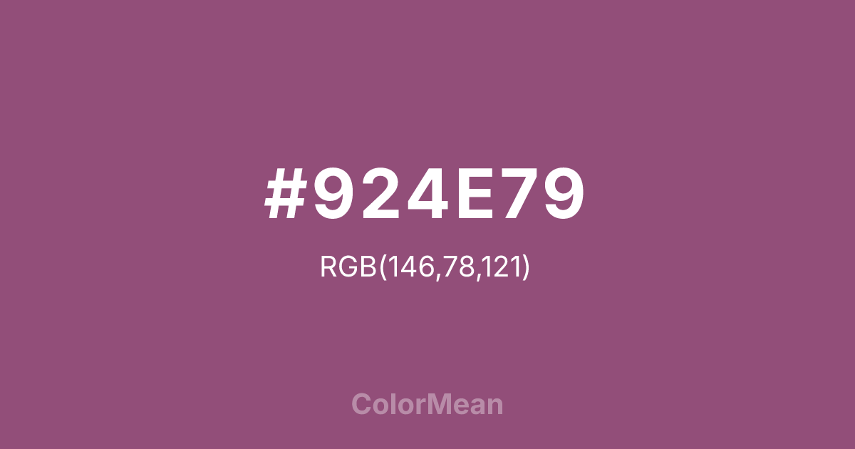 #924E79 color swatch