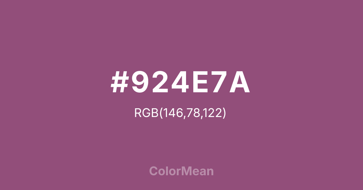 #924E7A color swatch