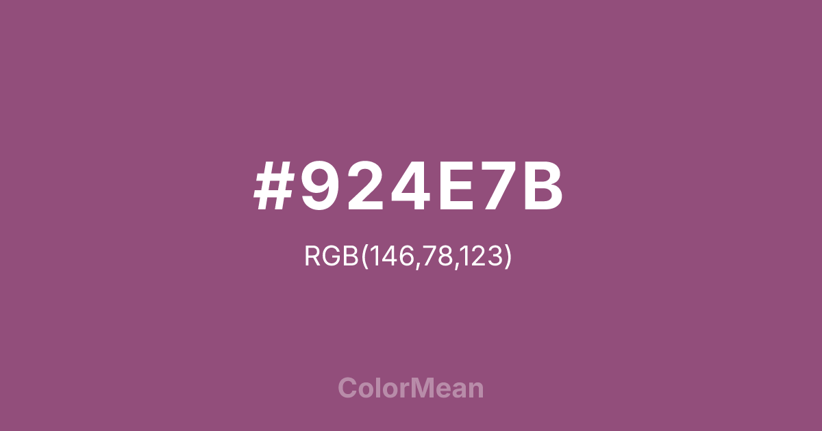 #924E7B color swatch