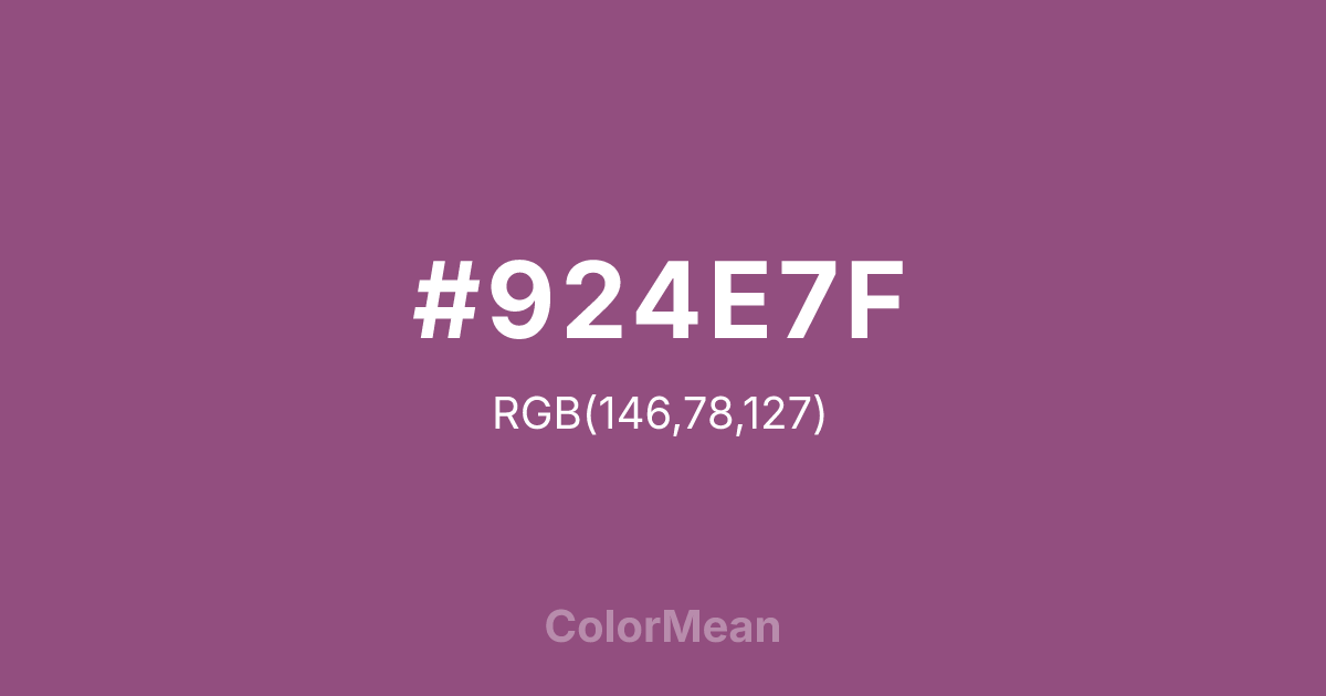 #924E7F color swatch