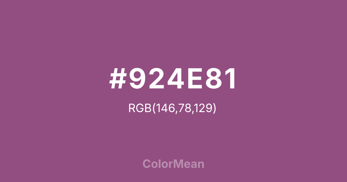 #924E81 color swatch
