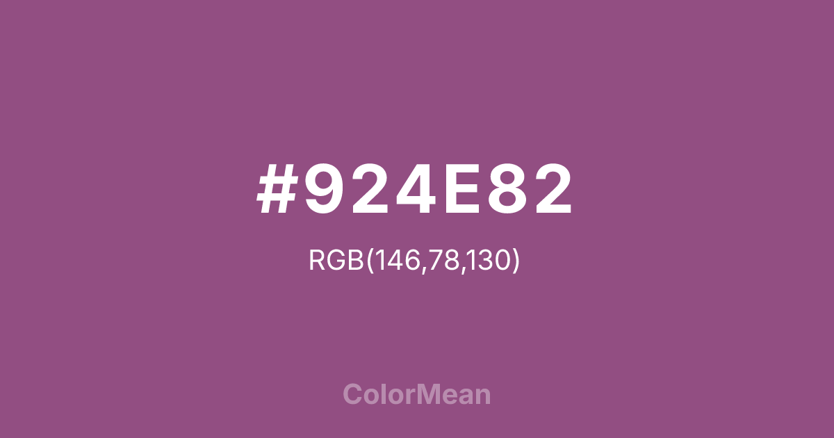 #924E82 color swatch
