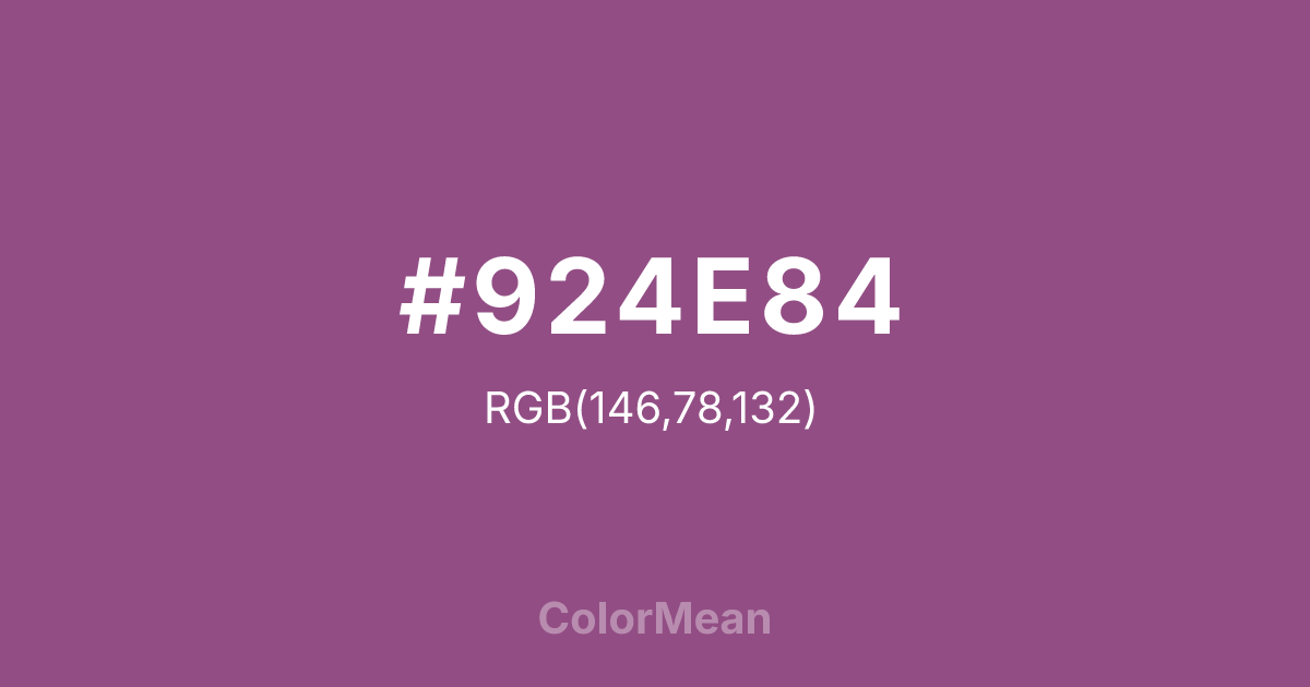 #924E84 color swatch
