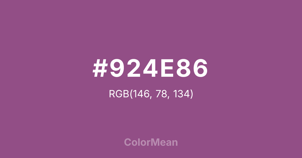 #924E86 color swatch