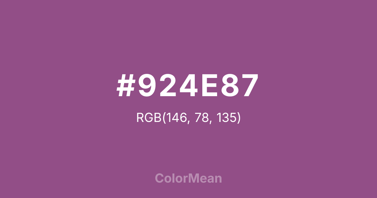 #924E87 color swatch