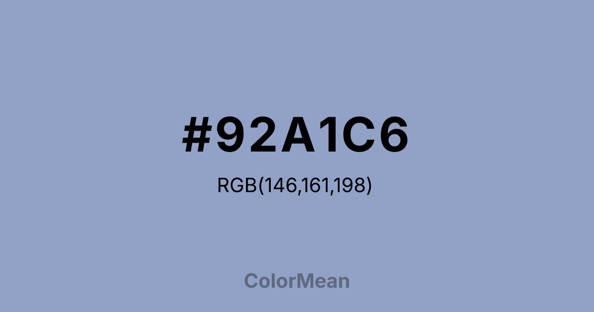 #92A1C6 color swatch