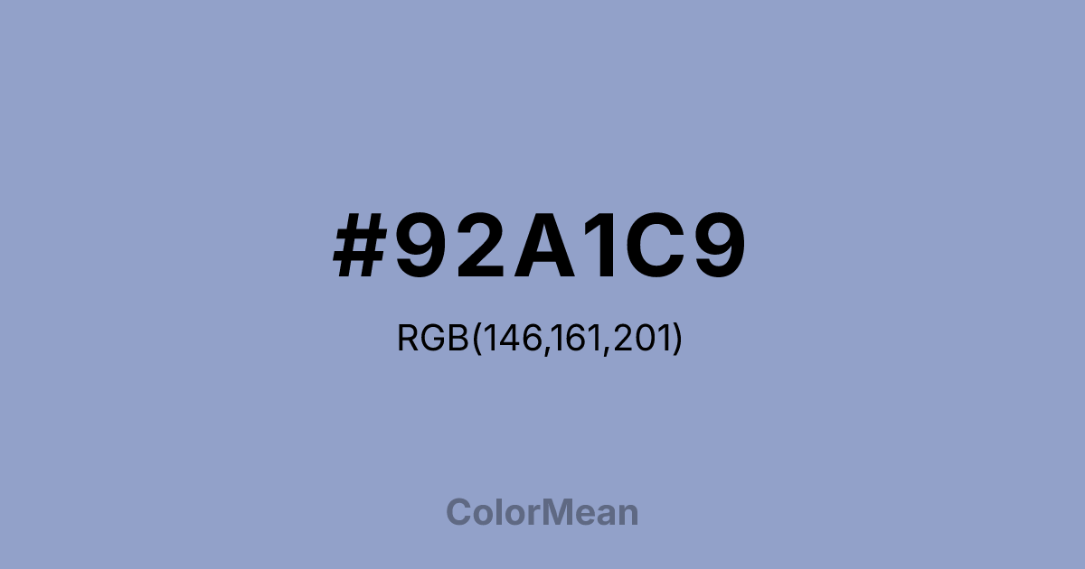 #92A1C9 color swatch