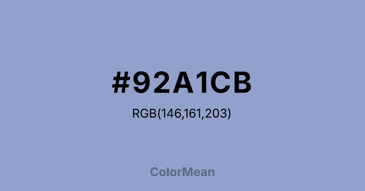 #92A1CB color swatch