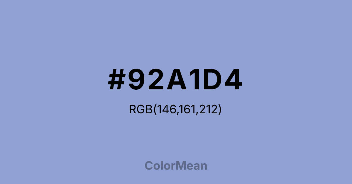 #92A1D4 color swatch