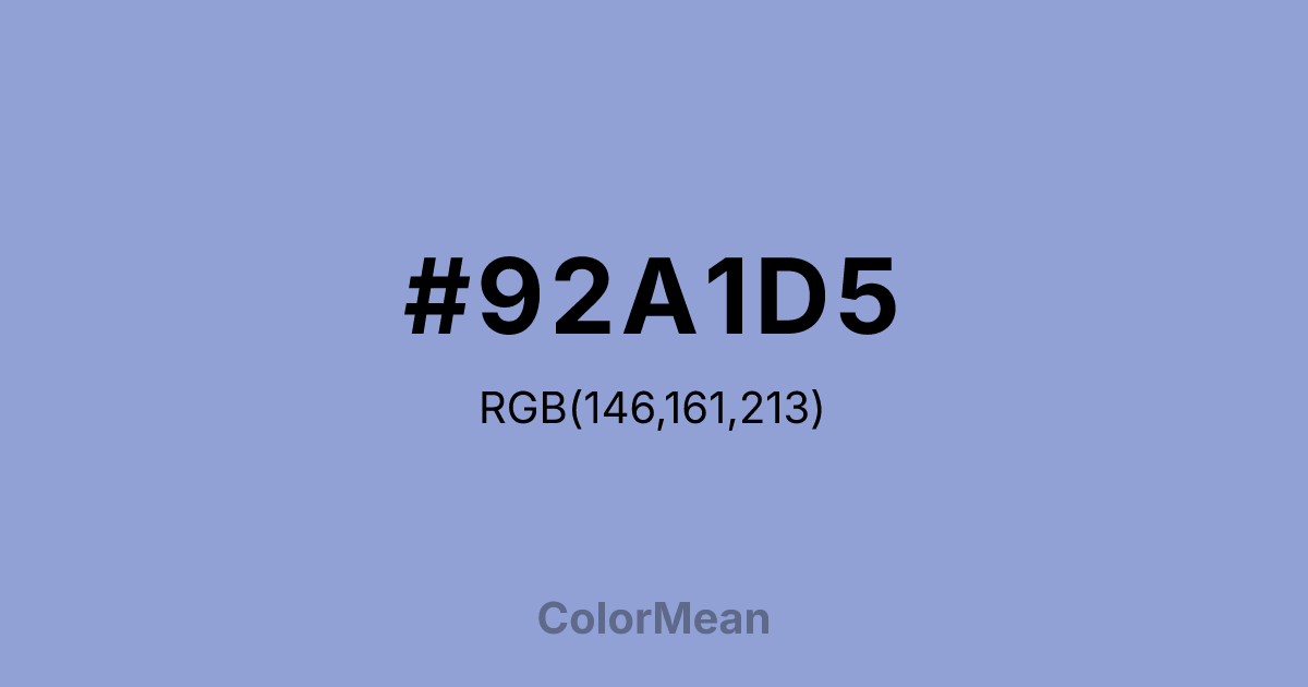 #92A1D5 color swatch