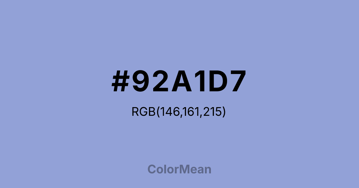 #92A1D7 color swatch