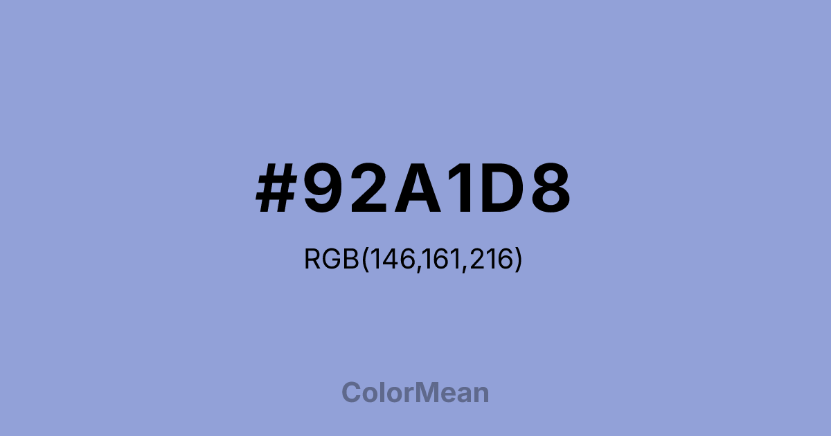 #92A1D8 color swatch