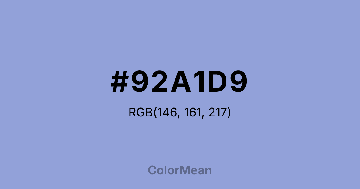 #92A1D9 color swatch