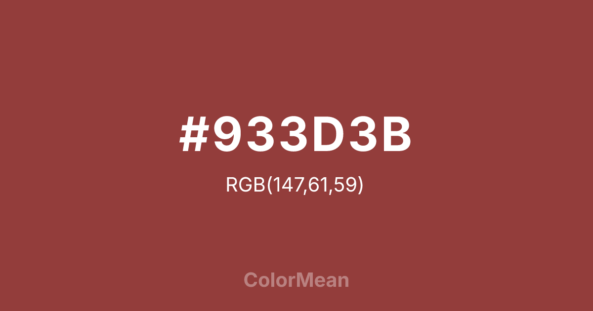 #933D3B color swatch