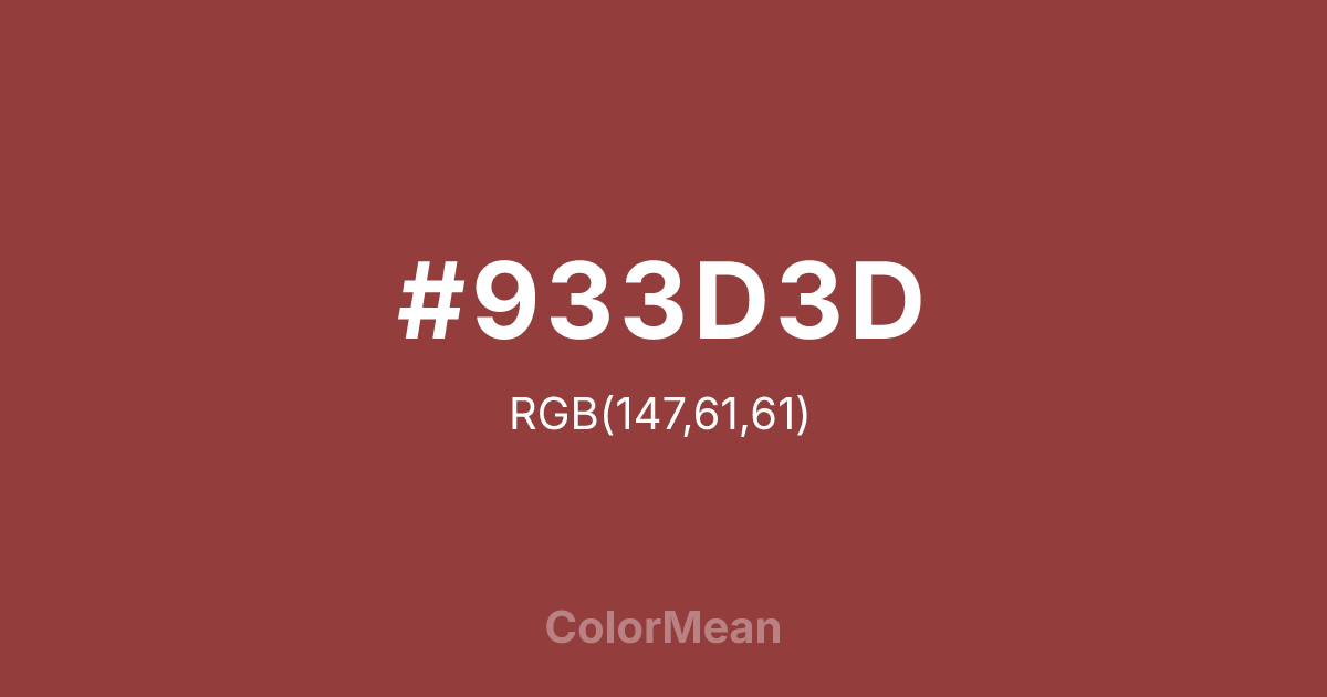 #933D3D color swatch