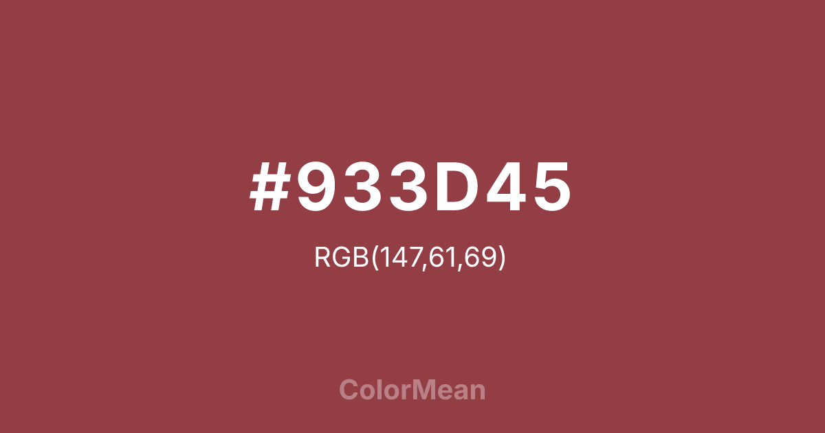 #933D45 color swatch