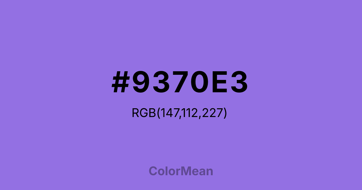 #9370E3 color swatch