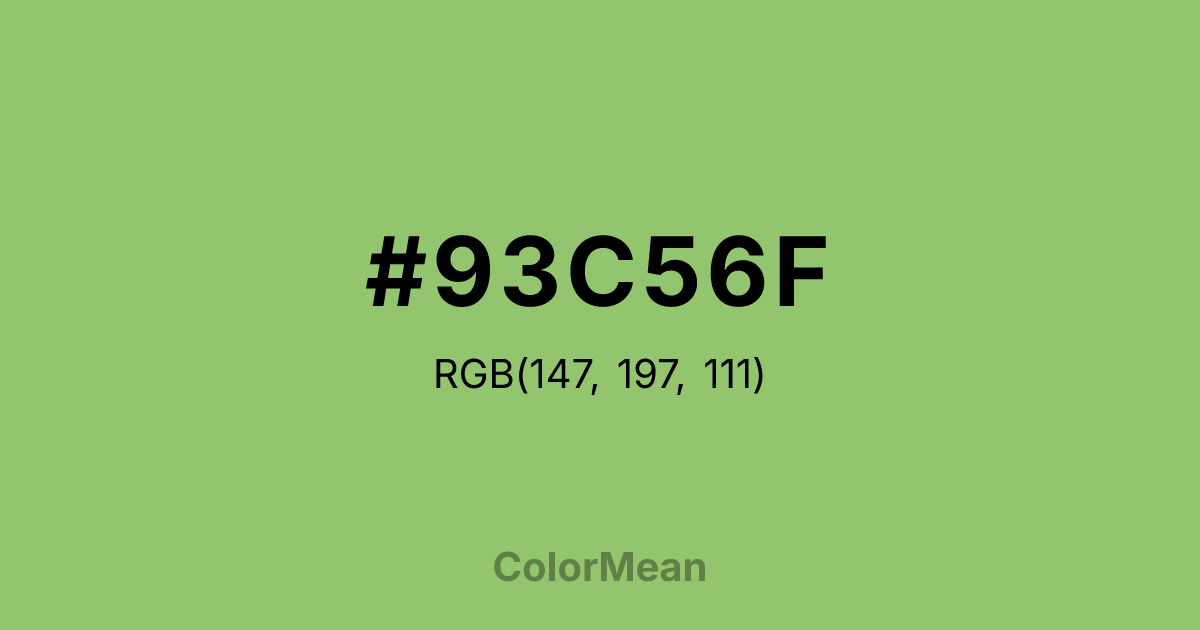 #93C56F color swatch