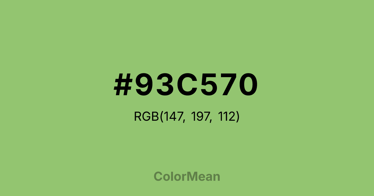 #93C570 color swatch