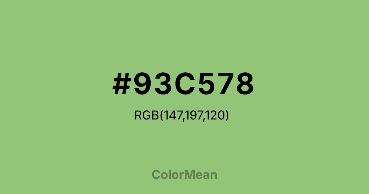 #93C578 color swatch