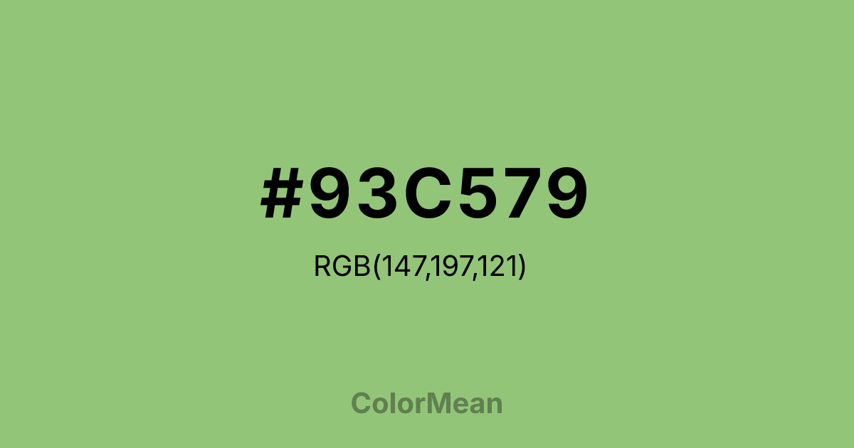 #93C579 color swatch